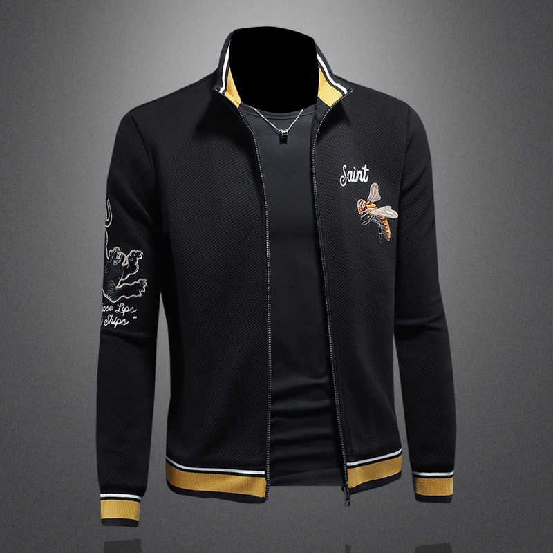 2025秋冬新款IUIUG轻奢潮流男士休闲夹克镂空D322-87230-P145,男装夹克,电商D322