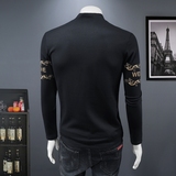 2025秋冬新款轻奢品质半高领双面绒打底衫D320-87863-P100，男装卫衣，电商D320-1