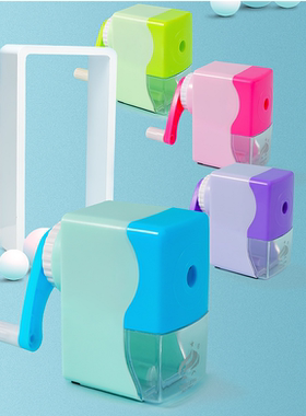 童乐屋削笔刀自动铅笔刀手摇小方盒转笔刀自动儿童小学生用包邮迪