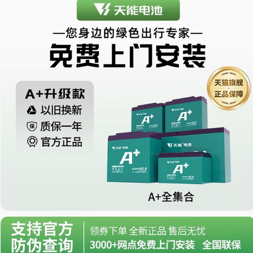 天能电池A+升级系列电动车电池