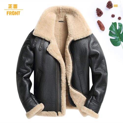 冬夹克羊羔毛皮草皮毛一体真皮
