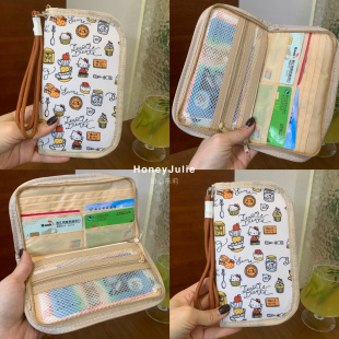 日单HelloKitty收纳小包 手账本 票据包 长款钱包 印花