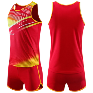 田径服套装男女长跑马拉松衣服体考运动速干跑步比赛训练短裤背心