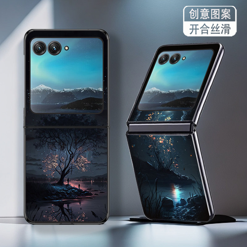 适用摩托罗拉razr60手机壳razr60Ultra折叠屏新款高级感防摔保护套夜景网红小众创意轻奢个性简约硬壳男女潮