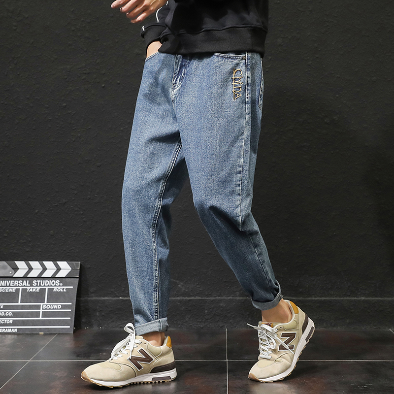 New jeans men's loose casual Korean working PANTS YOUTH Harun pants student pants