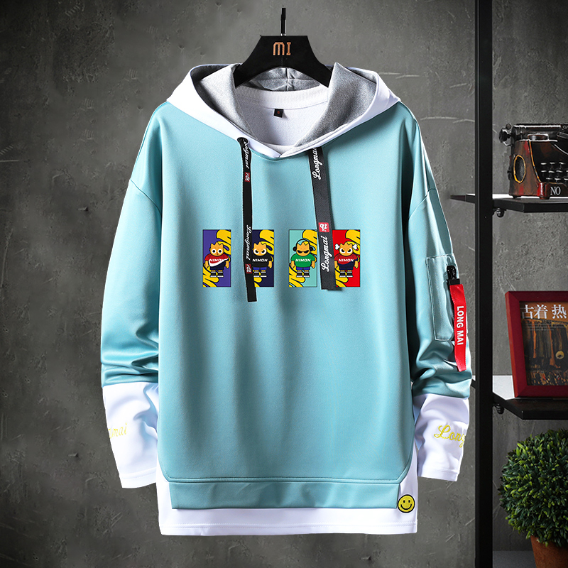 Sweater men's hooded Crew Neck Long Sleeve T-Shirt couple's clothes outerwear men's fashionable loose clothes