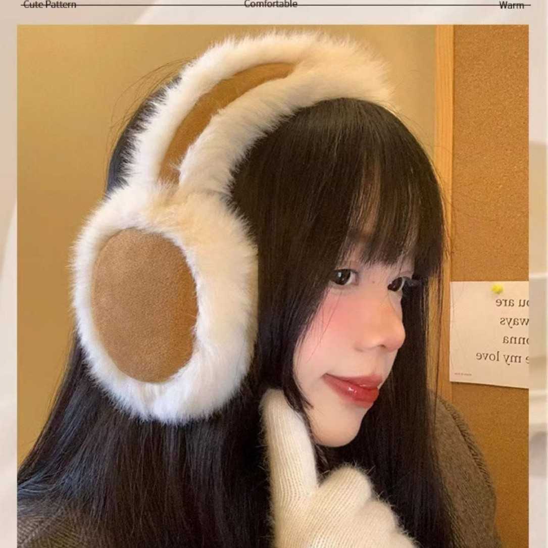秋冬季百搭骑行保暖毛绒耳罩女