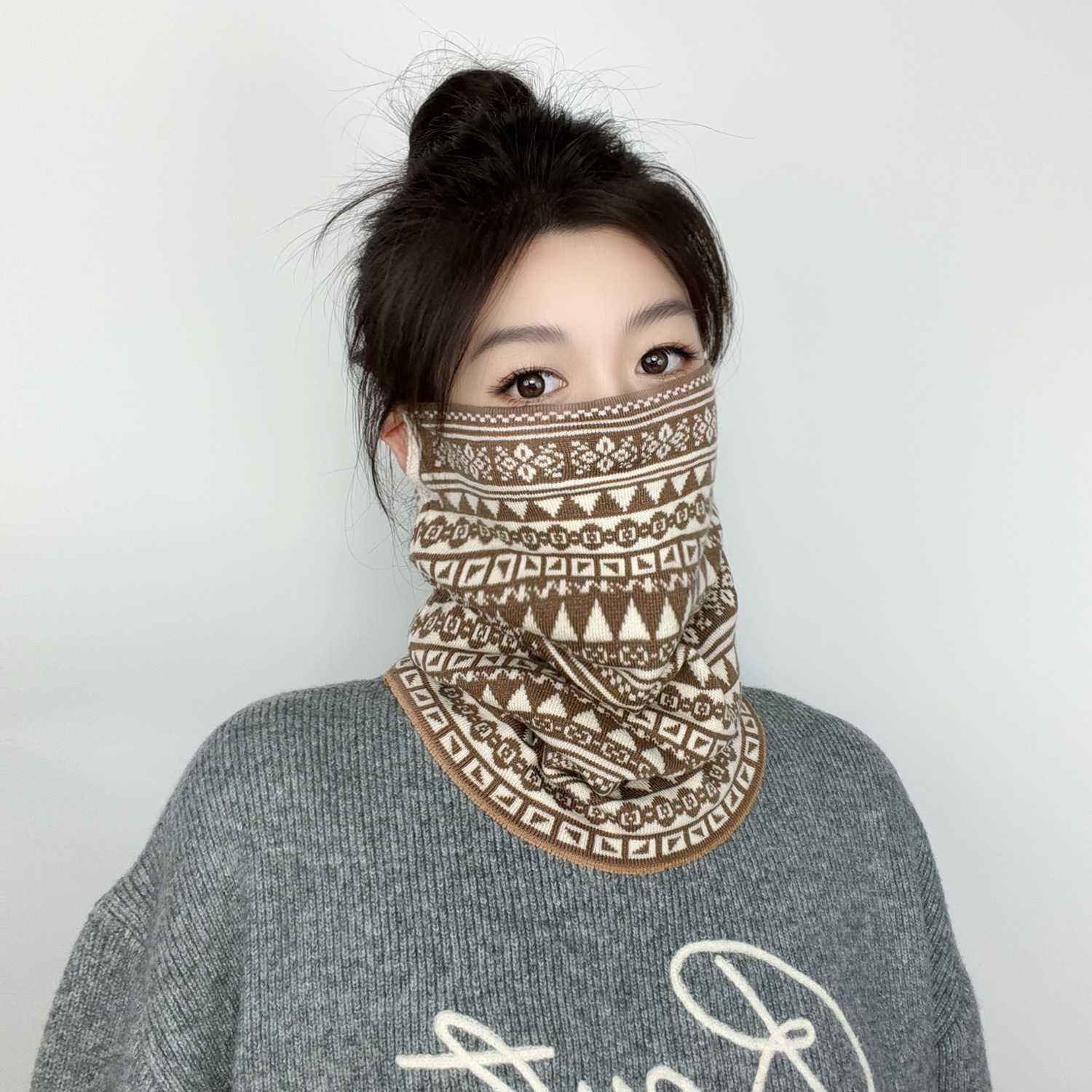 秋冬季骑行挂耳脖套女新款防风护
