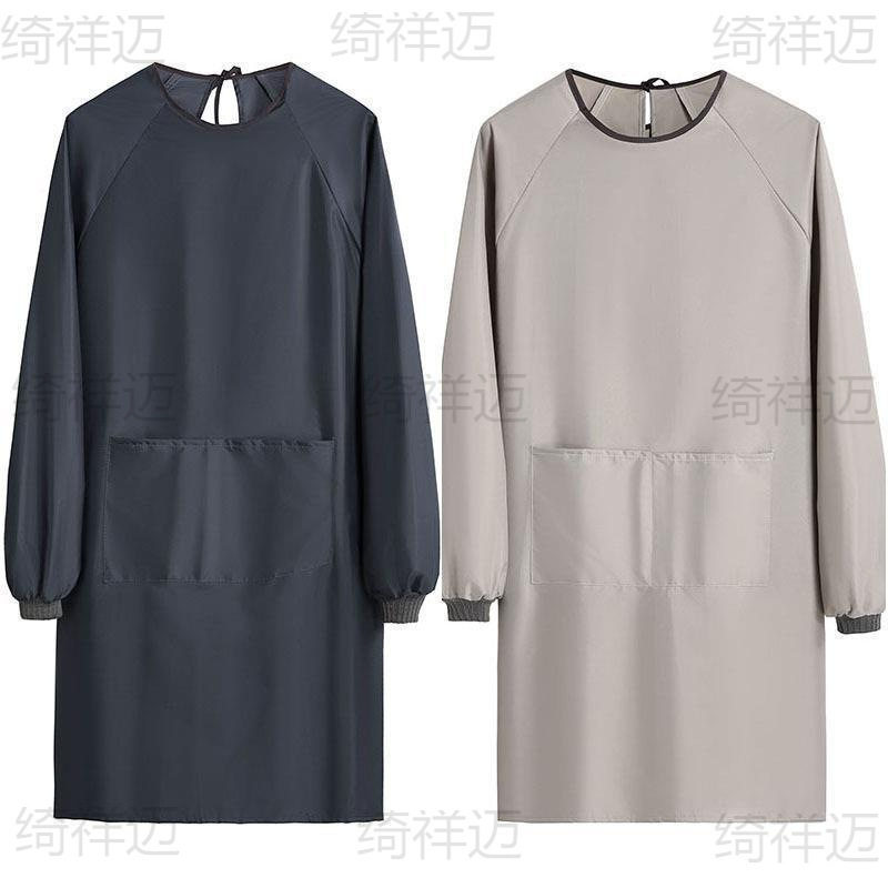 美术生专用防水防脏长袖油画裙兼