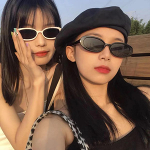 新款小框墨镜女奶牛色太阳镜男斑马纹色时尚个性欧美潮流眼镜