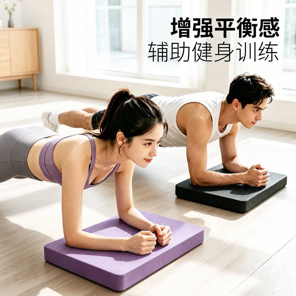 瑜伽平衡加厚方垫|平板支撑+