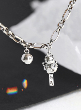 纯银招财猫咪轻奢设计款礼物