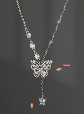 布铃蝴蝶项链女小众设计轻奢款