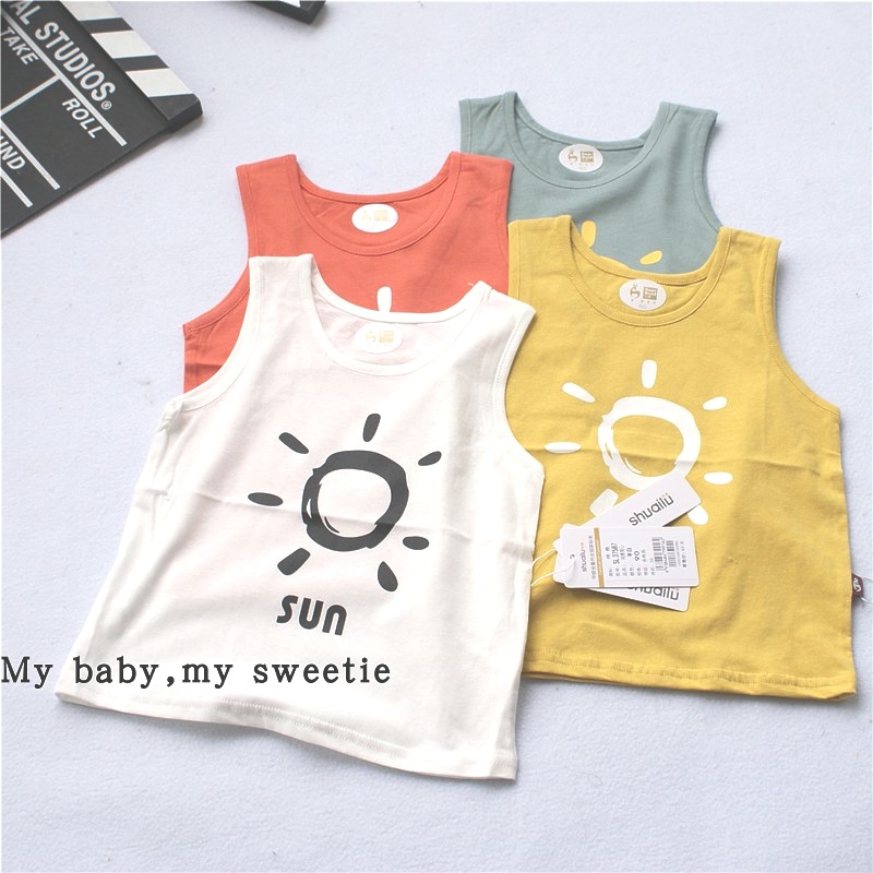 清仓 清仓帅鹿 夏 男童 纯棉背心 工字型