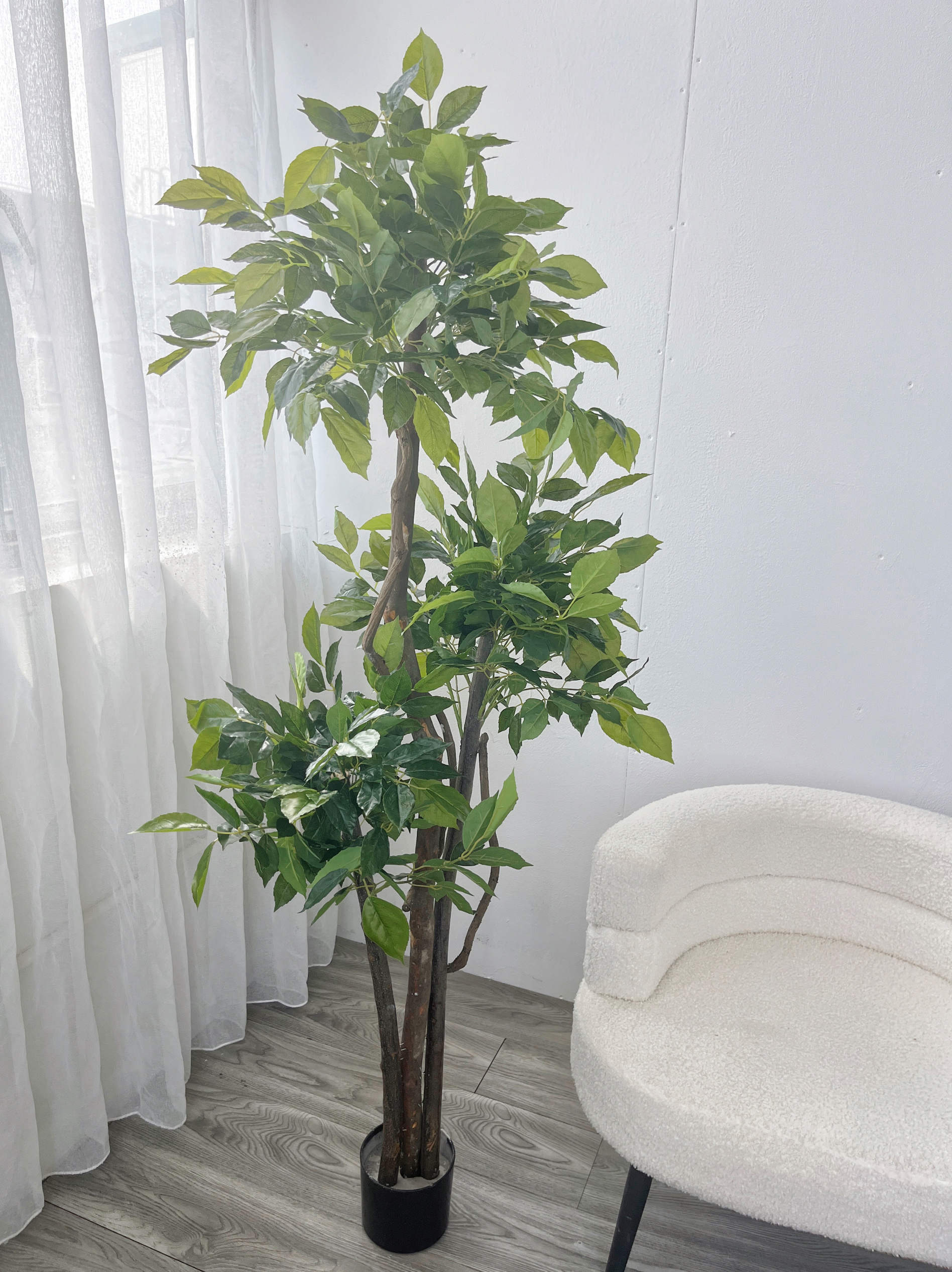 仿真植物1米6三杆幸福树发财树