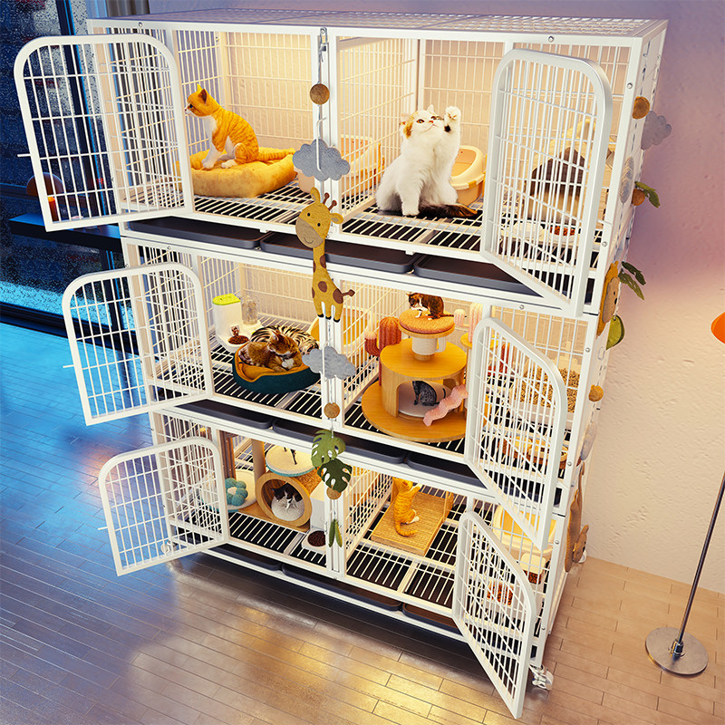 猫笼子超大自由空间家用室内猫别墅多层带厕所猫咪多猫窝用猫舍屋