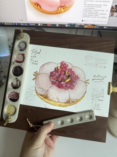 手工制作水彩画板原创设计便携