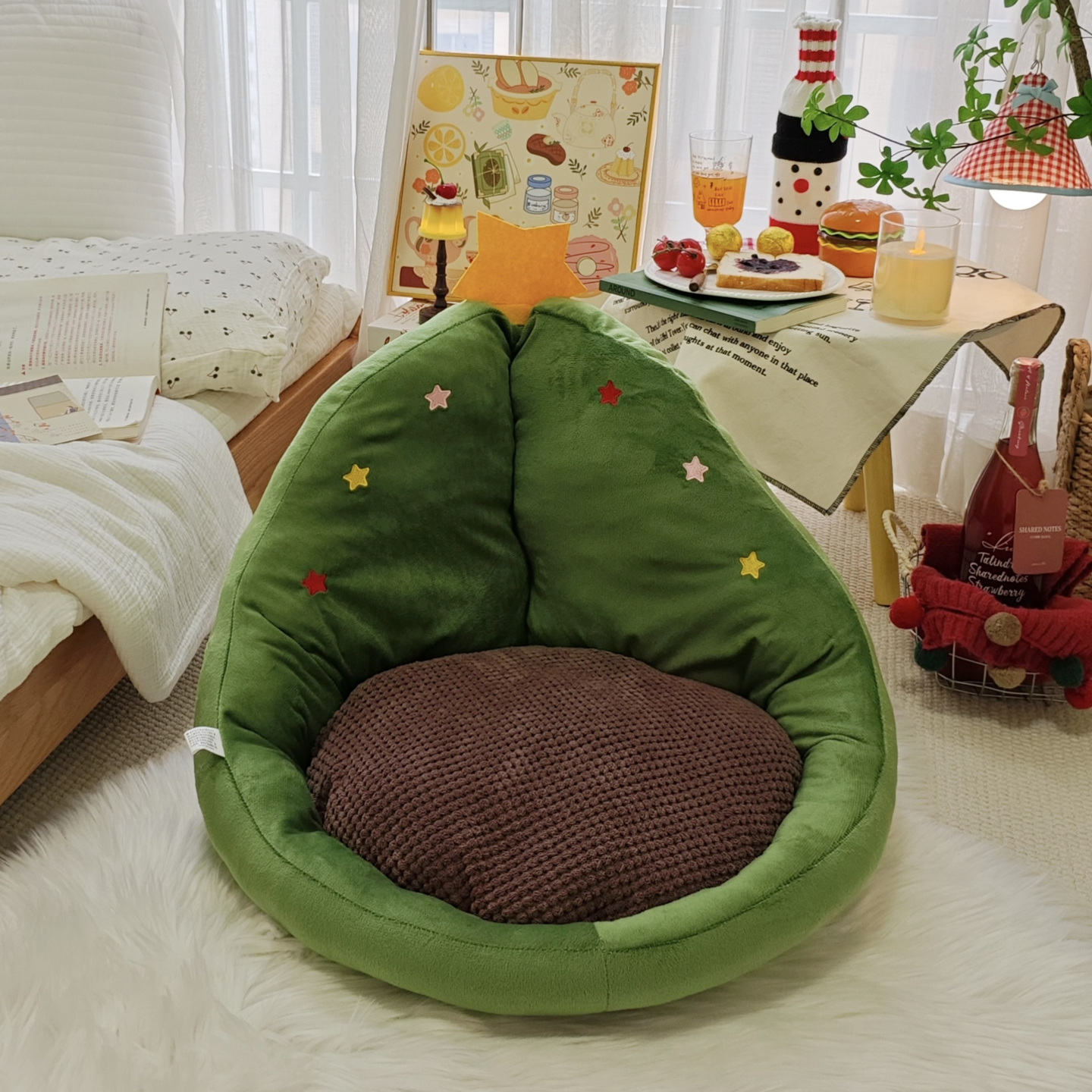 圣诞小窝地上坐垫懒人蒲团座椅垫阳台飘窗垫榻榻米垫子圣诞节礼物