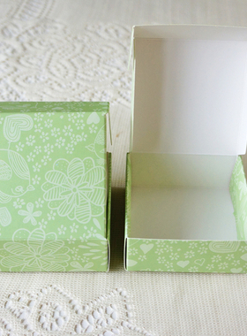 淡绿色手工肥皂包装盒DIY空礼品盒子饰品盒糖果纸盒飞机盒现货
