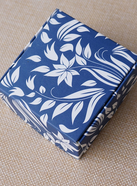 深蓝色手工肥皂包装盒DIY空盒子饰品盒糖果纸盒小清新飞机盒现货