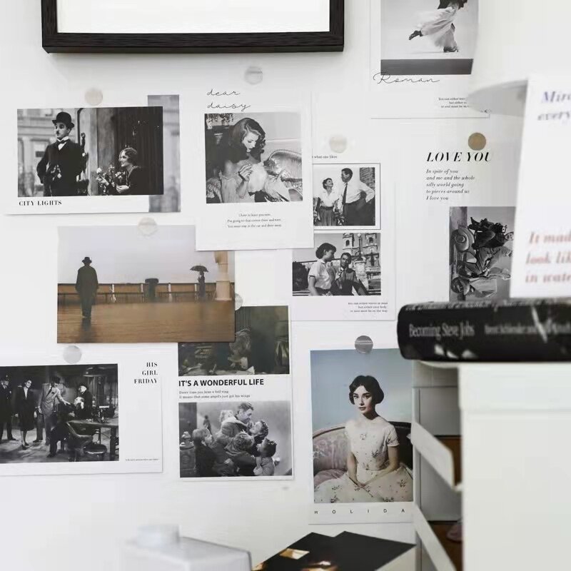 观影小结卡片黑白简约风格咖啡厅服装店墙面装饰书房氛围打造摆拍