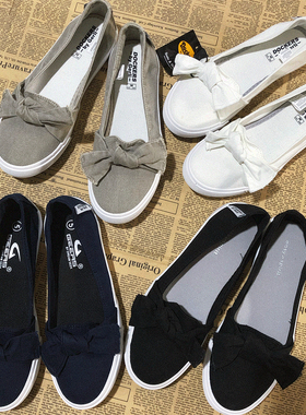 欧美浅口帆布鞋女41码42码外贸出口一脚蹬43码懒人鞋44码模特女鞋
