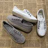 出口老美帆布鞋 水洗一脚蹬轻便外贸套脚潮流百搭春秋学生运动鞋