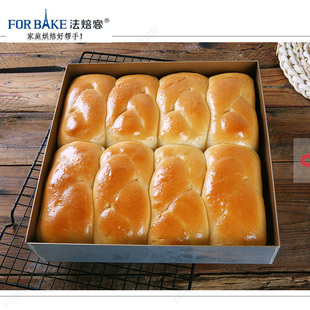 法焙客加深烤盘金色不沾加高方形直角28*28*6cm金盘定制模具