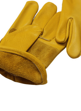 外贸羊皮手套户外野营隔热耐磨防护耐高温骑行焊接搬运防护手套