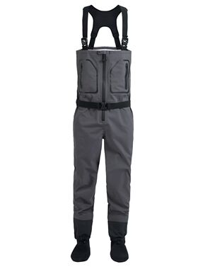 防水透气背带式下水裤溪流飞钓路亚涉水裤钓鱼裤拉链口袋越野裤子