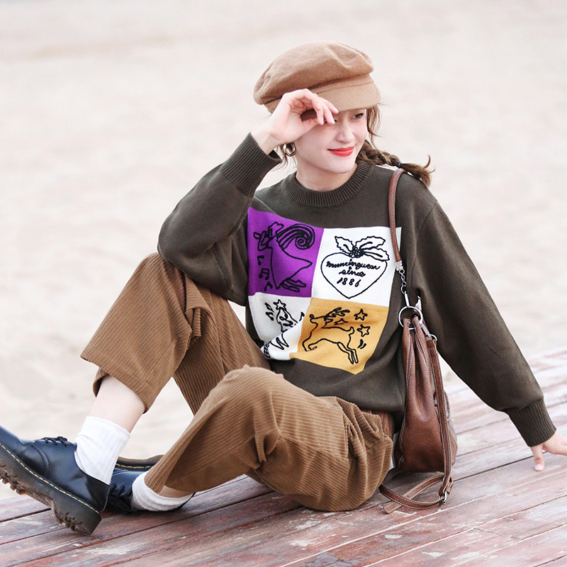 复古趣味四宫格圣诞毛衣