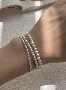 【99元3件】Siaon 原创施家珍珠手链经典珍珠白奶油白强光轻奢