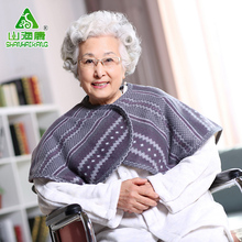 加绒加厚老人披肩保暖肩部卧床病人毯子斗篷冬季护肩坎肩批肩