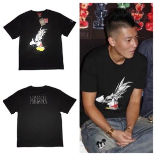 男迪士尼联名合作限定日系闪粉洗不掉新款 陈冠希C系列同款 T恤短袖