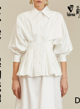 纸样制作女装小众泡泡袖衬衣服装缝制样板图纸1:1实物纸样BCY-176