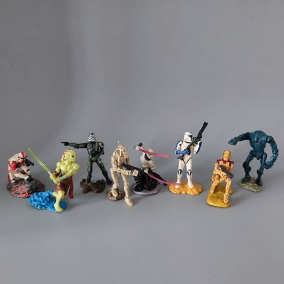 星球大战绝地武士西斯武士克隆士兵战斗机器人手办模型摆件套装