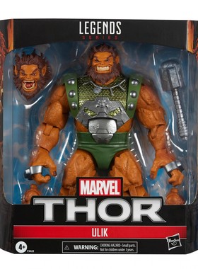 正版Marvel Legends有盒损雷神尤里克Ulik豪华限定款8寸可动人偶