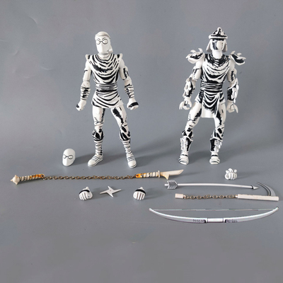 正版散货NECA 忍者神龟斯瑞德大脚兵忍者黑白色7寸可动人偶