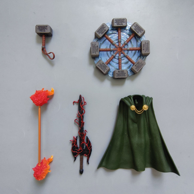 Marvel Legends雷神锤子火焰领主法杖纳尔黑死剑搭配6寸武器配件