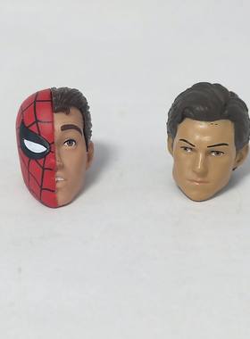 Marvel Legends 蜘蛛侠彼得帕克半面罩头雕适用6寸可动人偶模型
