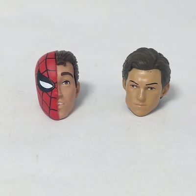 Marvel Legends 蜘蛛侠彼得帕克半面罩头雕适用6寸可动人偶模型