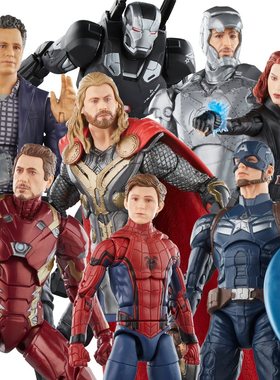 Marvel Legends无限传奇雷神黑寡妇蜘蛛侠钢铁侠战争机器6寸人偶