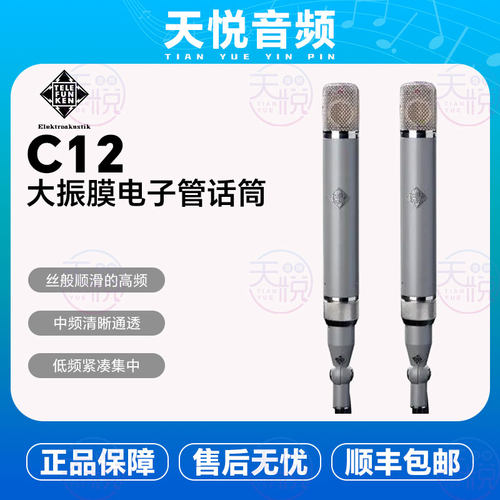 telefunken德律风根C12专业录音棚大振膜人声电子管麦克风话筒