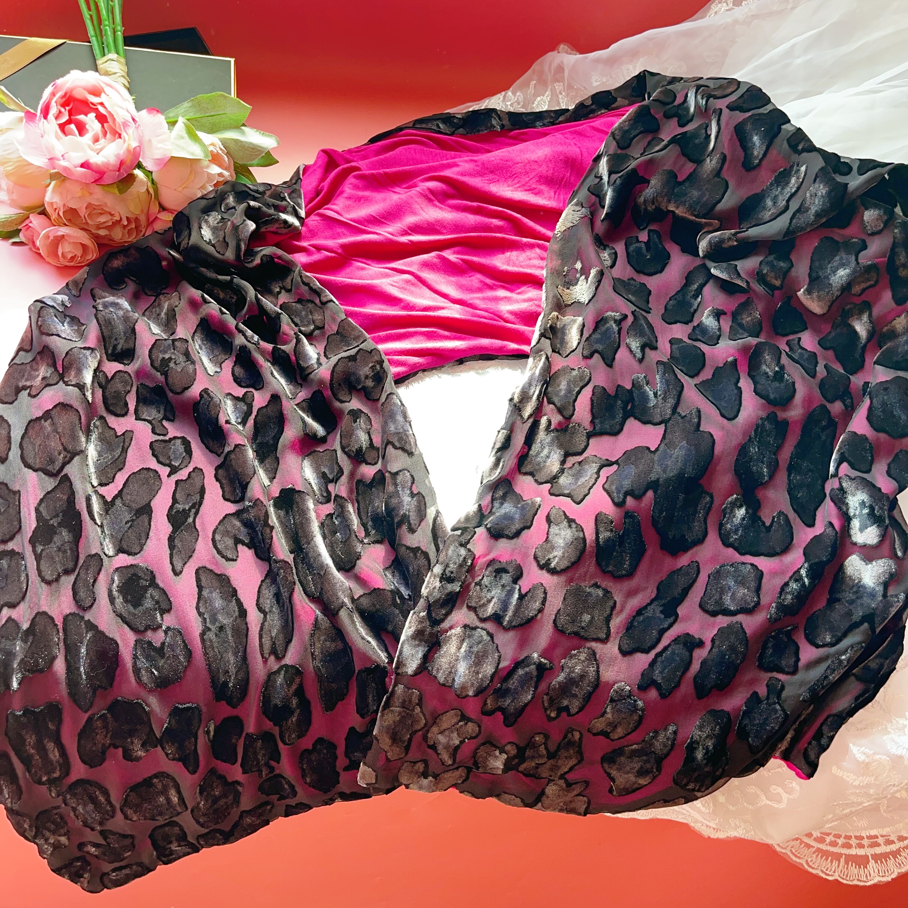 出口原单 高端真丝丝绒披肩围巾 双面佳人 垂感佳 靓丽夺目