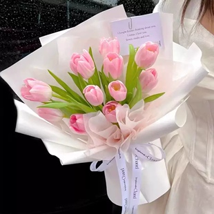 郁金香花束鲜花速递同城生日送女友爱人二道白河朝阳川延吉市花店