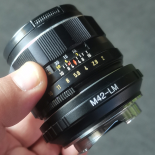 M42螺口镜头螺纹转接徕卡LEICA 镜头黄斑对焦 M系相机转接环太苦码