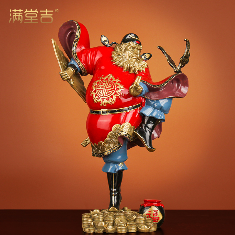钟馗赐福神像纯铜摆件供奉礼品