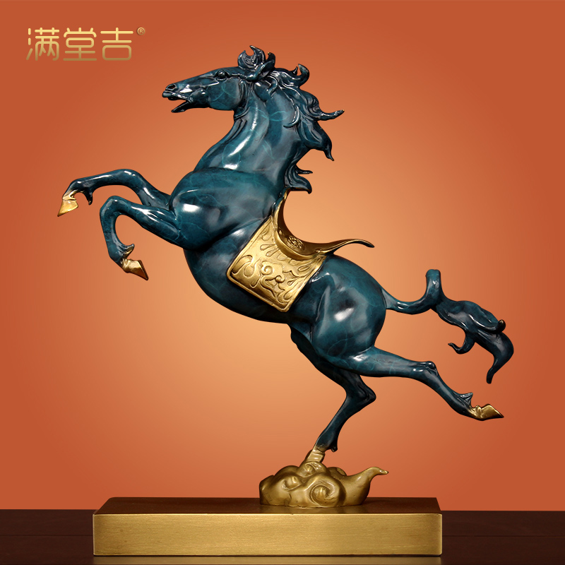 壮志凌云纯铜招财马摆件工艺礼品