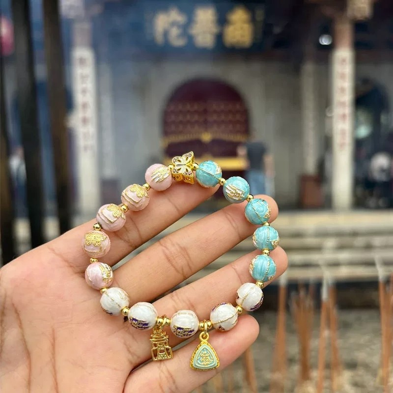 厦门南普陀珐琅手串 景泰蓝蝴蝶手链十全十美手饰好运连连过香炉,饰品/流行首饰/时尚饰品新,其他DIY饰品配件,淘宝优惠券,粉丝福利购,淘宝优惠卷