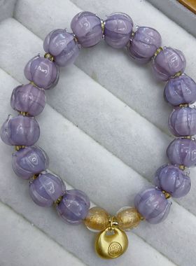 厦门南普陀手串紫琉璃铃兰花福袋手串九紫离火紫气东来手链已过香
